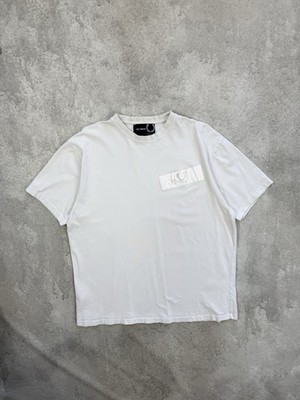 Fred Perry x Raf Simons White T-Shirt Logo Patch Crew Neck Cotton 