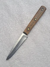 Vintage Chicago Cutlery 107S Paring Knife 3.5" SS Blade Walnut Handle USA 