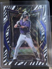 2025 Panini Select - Diamond Level Charlie Condon Zebra Refractor Prizm #91 RC