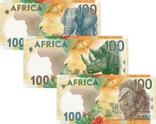 Russia Test Note GOZNAK Africa Rhino Lion Big Elephant