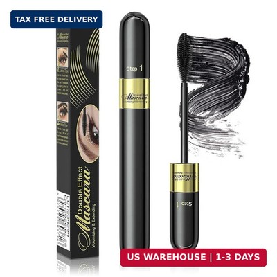 Mascara Volume and Length, Waterproof Mascara Black No Clumping 2-1 Long-Lasting