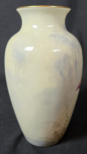 Vintage\Selten - 1923 Royal Worcester SIGNIERT George Johnson HP Flamingo Vase - Bild 4 von 13