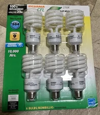 Sylvania  Soft White 100 Watt Replacement CFL Light Bulbs Uses 23 Watts/ 6 bulbs