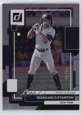 2022 Panini Donruss Season Stat Line 20/35 Giancarlo Stanton #141 3gb