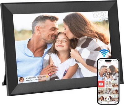 Frameo 10,1 Zoll Digitaler Bilderrahmen WLAN, 1280x800 HD IPS LCD-Touchscreen