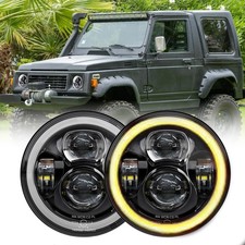 Coppia FARI E24 FULL LED 6500K DRL PER Suzuki Samurai Sj Santana Jeep Wrangler