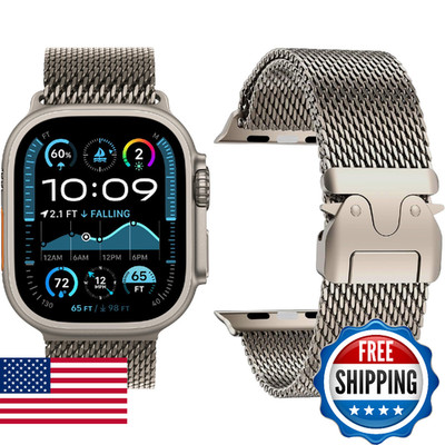 Milanese Loop Band Compatible with Apple Watch Bands Ultra 3/2/1 49mm 46mm 45mm 