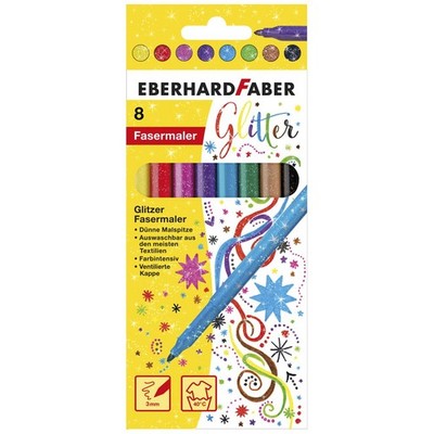 EBERHARD FABER Fasermaler metallic / glitter 8 Stück ca. 3mm