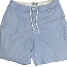 Surf Swim Co. Swim Trunks Blue White Strips SizeXL