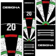 Designa Darts Non-Slip Carpet Dart Mat with Double Top Design Throw Lines...