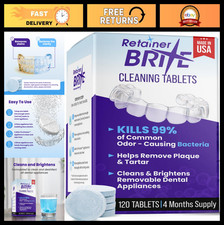 Retainer Cleaner Tablets for Invisalign & Mouth Guards - 120 Count, USA Made