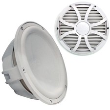 Wet Sounds Revo 12" Sub and Grill White Sub and White Closed Face SW Grill 4 Ohm