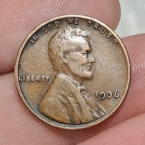 1936 Lincoln Wheat Small Cent Business Strike Philadelphia Bronze BN KM#132