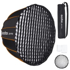 QR-P90 Deep Parabolic Softbox 35in 90cm with Grid Bowens Mount Carrying Bag Q...