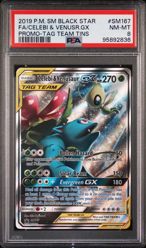 Celebi & Venusaur-GX graded PSA 8 for sale on eBay