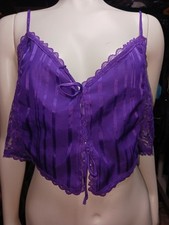 Vintage Undercover Wear Purple Tie Front Top Lingerie Large