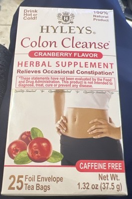 Colon Cleanse Herbal 25 tea bags natural for Constipation Hot / Cold Exp / 2026