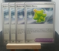 (4x) Babiri Berry 163/191 Surging Sparks Scarlet Violet Pokemon Trainer Playable
