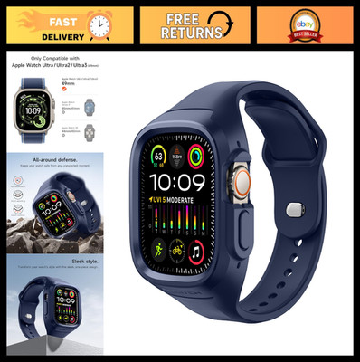 Sport Band for Apple Watch Ultra & Series 9/8/7/6/5/4/SE, Soft Silicone Shockpro