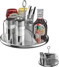 Yukon Glory Rotating Condiment Caddy, Stainless Steel Lazy 