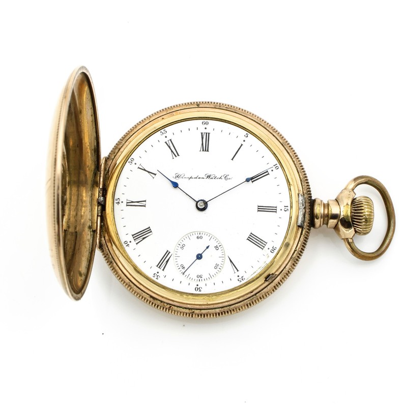 1899 Hampden 15j 16s Grade 109 D Model 2 50mm Lever Men's Pocket Watch #WB5797-4