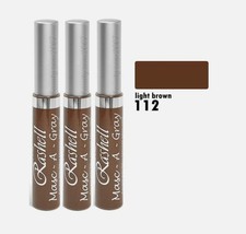  3 Pack Rashell Masc-A-Gray Hair Mascara Touch Up Gray  112 Light Brown 