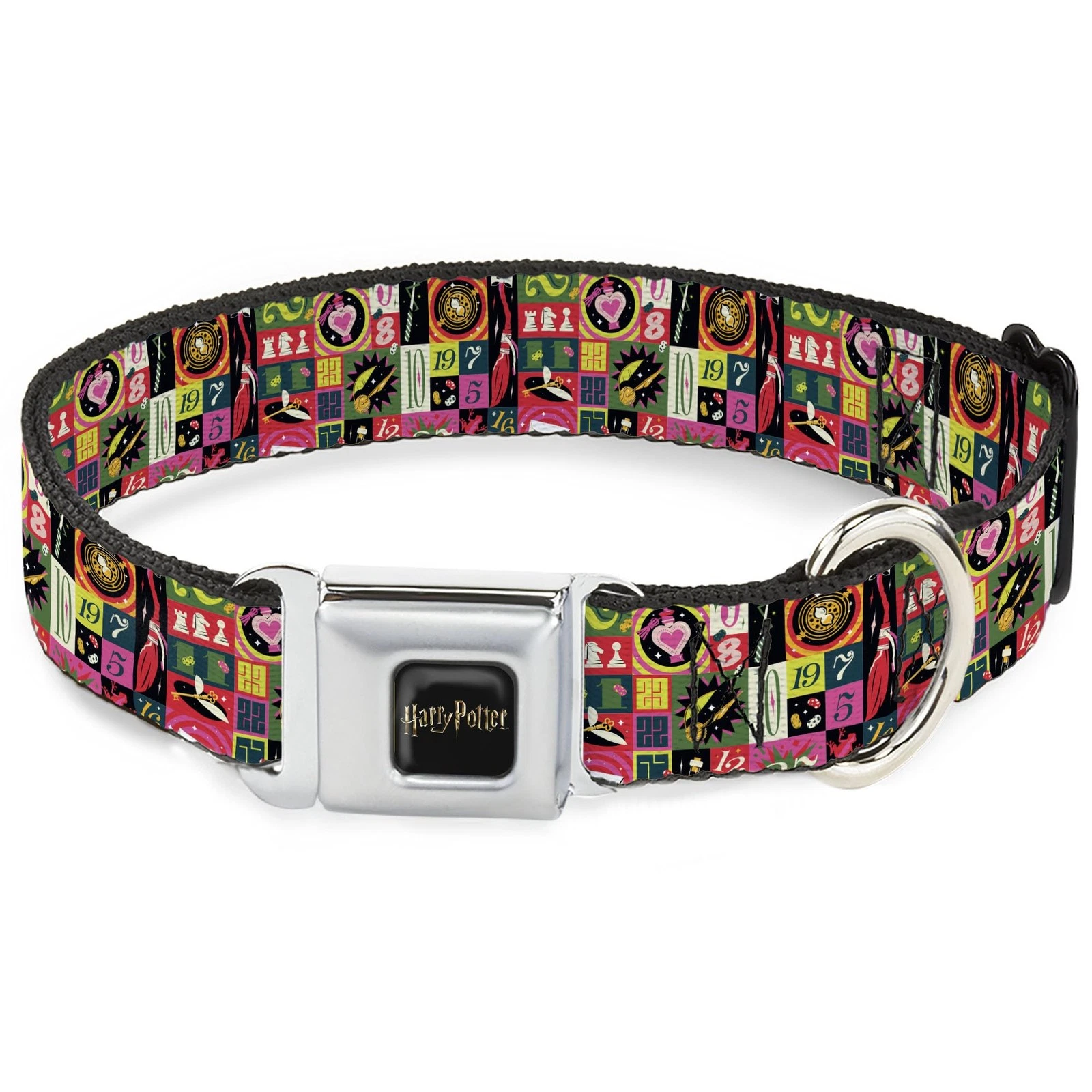 The Wizarding World of Harry Potter Pet Collar, Dog Collar Metal Seatbelt Buckle