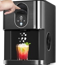 Nugget Countertop Ice Maker Self-Cleaning 44 lb/Day 2.4L Tank Black/Silver