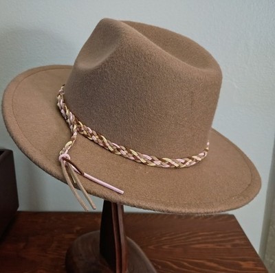 Wonder Nation Girls Panama Style Felt Hat in the color Tan