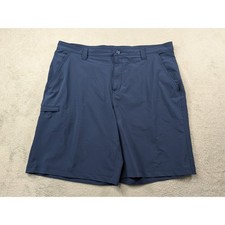 Columbia PFG Mens Performance Fishing Shorts Navy Blue 38w 10i Stretch