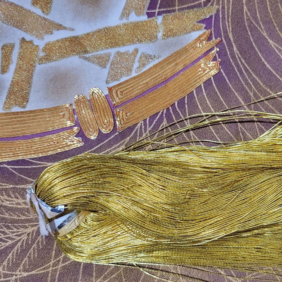5 Meters Authentic Japanese Kinran - .5mm Gold Embroidery Thread Couching - Image 2 of 2