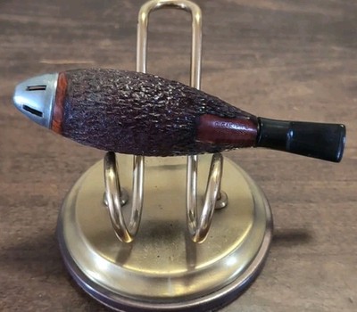 Vintage Century Old Torpedo Zeppelin Italy Briar Cigar Tobacco Pipe Sparkless