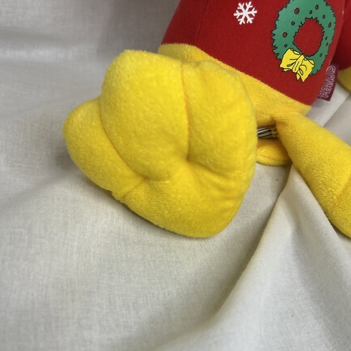 15” Plush Peanuts Woodstock In Christmas Shirt Plushy Stuffed Toy - Foto 11 di 12