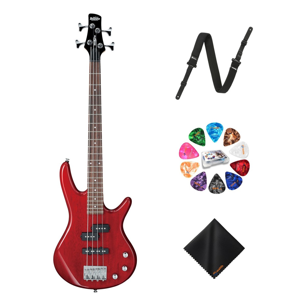 Ibanez GSRM20 4-String Bass Transparent Red Guitar, Right Handed+
