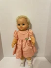 MATTEL 1960’S CHATTY CATHY BABY 17” BLONDE HAIR DOLL IN HAND MADE OUTFIT MUTE