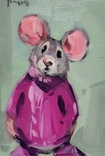 Jose Trujillo Fine Art PRINT 16x20" Collectible Artist Whimsical Mouse