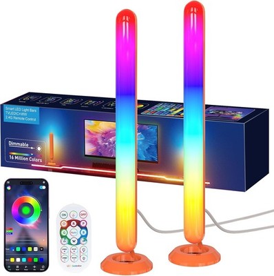 Smart ICRGB LED Lights Bars, Borllyem TV Backlight with Double Light Beads, App 