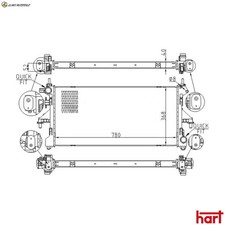 RADIATORE RAFFREDDAMENTO MOTORE 616 608 PER FIAT DUCATO/Van/Platform/Chassis/Bus 2.0L 4cyl