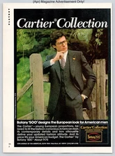 Cartier Collection Botany 500 Men’s Suit Fashion Vintage 1979 Advertisement