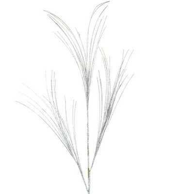 Package of 6 Silver Glitter Artificial Grass 33'' Sprays