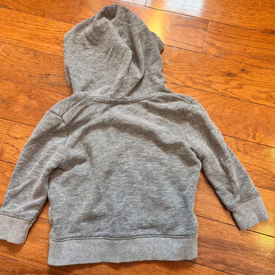 Chaqueta con capucha Cherokee gris cremallera completa para niños talla 18M Foto 4 de 4