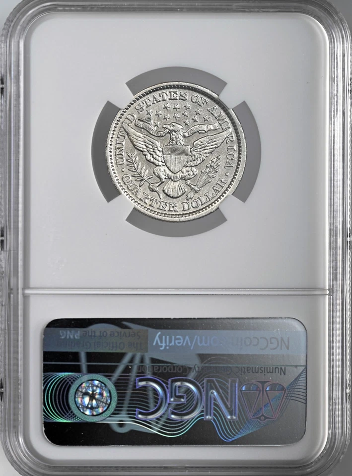 1893-P 25C BARBER SILVER QUARTER NGC XF DETAILS "CLEANED" #8405236-021 - Image 4 of 4