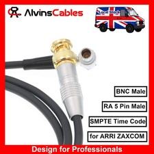 Alvin's Cables Timecode Cable for ARRI Mini Sound ZAXCOM BNC to 5Pin Right Angle