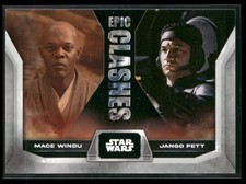 MACE WINDU / JANGO FETT 2023 Topps Star Wars Epic Clashes #EC-3