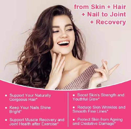 Glutathione Collagen Capsules WIth Vitamin C For Anti-Aging Skin Whitening + - Picture 2 of 8