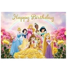 Princess Backdrop Disney Birthday Party Girl Photo Background Banner Decoration