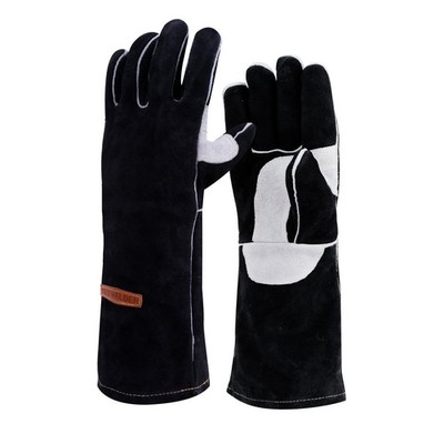 YESWELDER Lederschweißhandschuhe, hitzebeständig für MIG-Schweißen Grill & Kamin