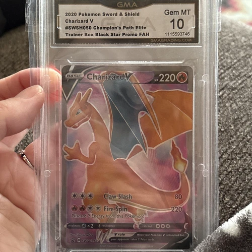 GMA 10 Charizard V English Pokemon Champion Path ETB Promo SWSH050 50