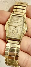Vintage 1930's Bulova American Clipper 17j Men’s Watch WORKS CRACKED CRYSTAL