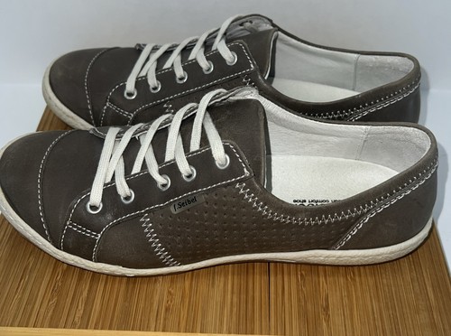 Josef Seibel Womens Size EU39 US 8.5 Casual Sneakers Grey Leather - Picture 4 of 9